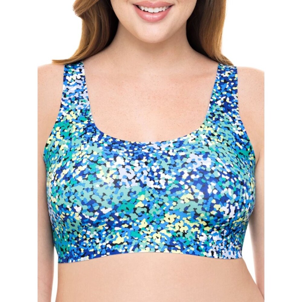 No Boundaries S Junior's Smooth Bonded Scoop Wire-Free Bra Removable Pads dots